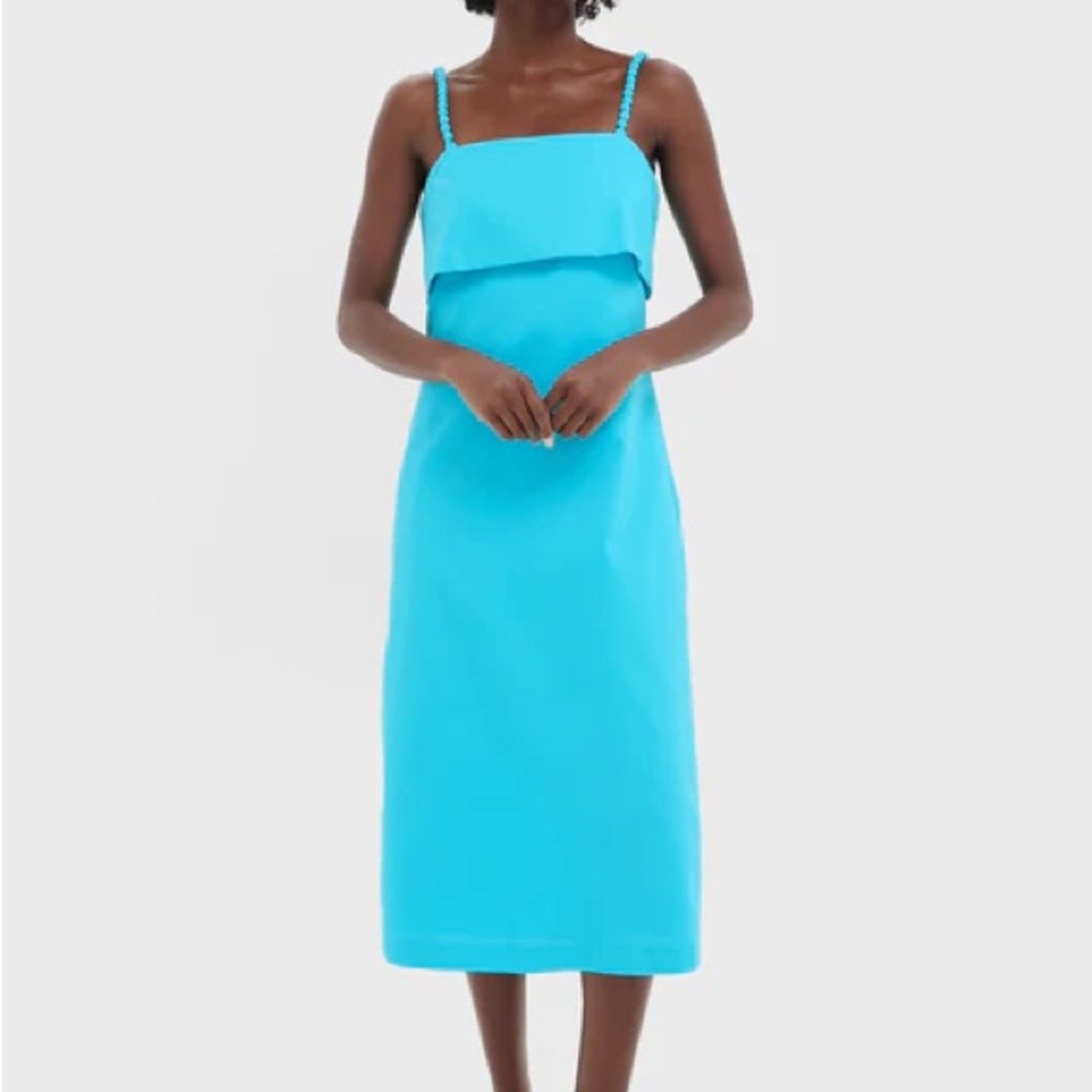 Hyacinth House Aqua Linen Azura Midi Dress